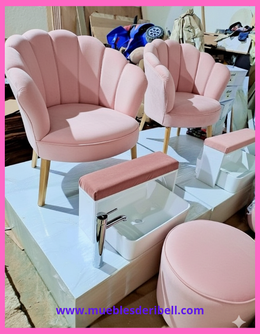 Sillón de Pedicure y Spa con tarja de cerámica y monomando